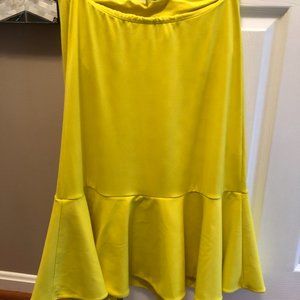 NWT Susana Monaco Yellow Strapless Dress w/Ruf…